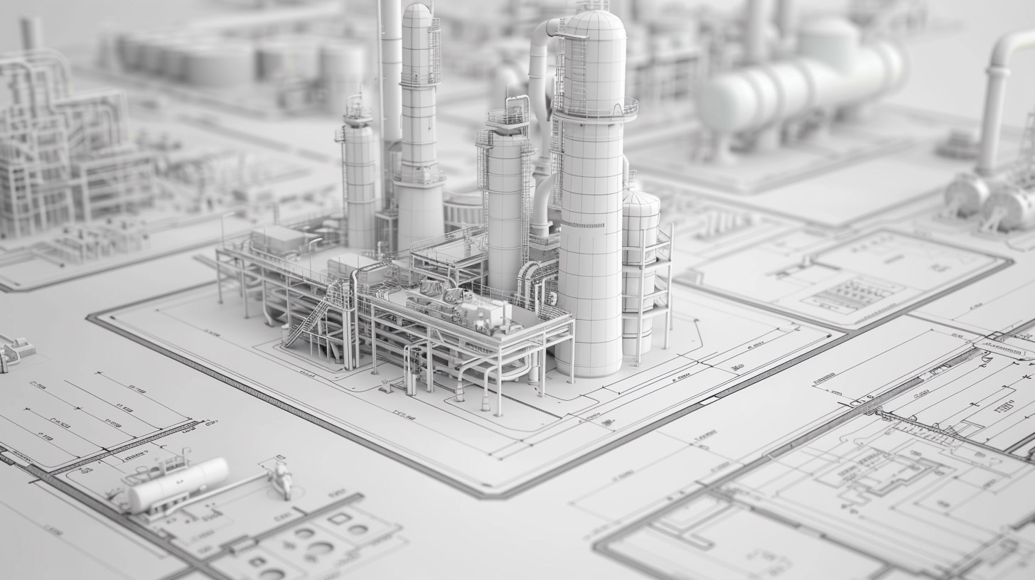 Stunning Industrial Building Blueprint Image for PC Wallpapers