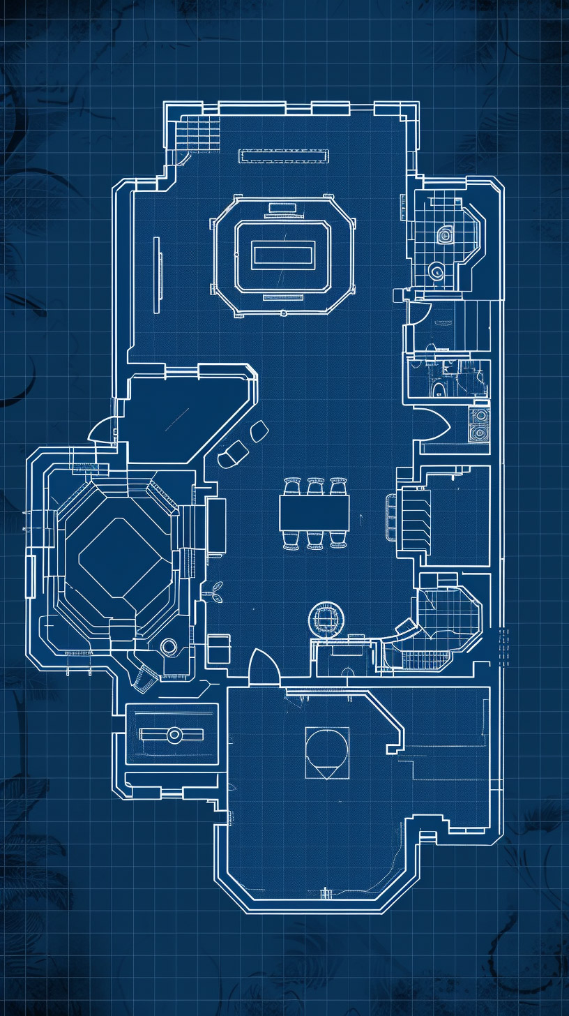 Industrial Building Blueprint HD Mobile Wallpaper for iPhone