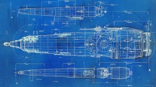 Stunning 4K Industrial Design Blueprints Digital Background