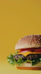 Vibrant Juicy Burger Photos for High-Quality Mobile Screens