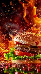 Epic Juicy Burger Photo Backgrounds for Mobile