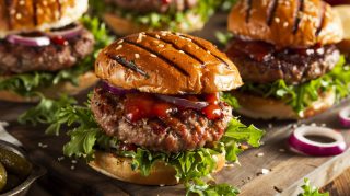 Juicy Hamburger Image in HD Wallpaper for Desktop