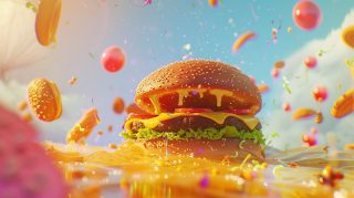 Juicy Hamburger HD Pics: Perfect for Pc Wallpapers