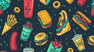 AI-Generated Ultra HD Junk Food Backgrounds