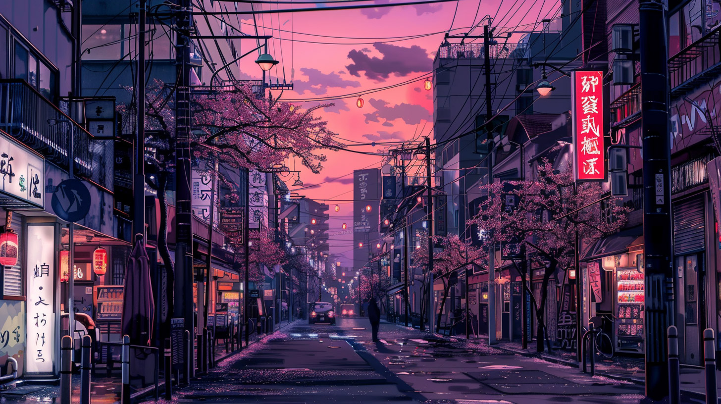 Pastel Pink Aesthetic Anime Wallpaper for your Desktop Background