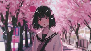 Explore 16:9 Digital Backgrounds with Pastel Pink Anime Images