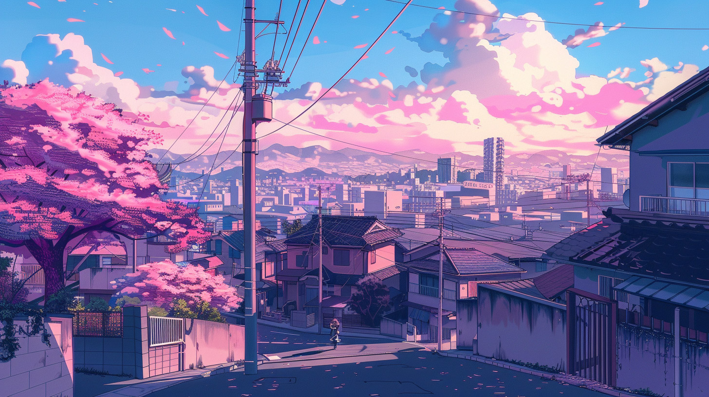 Free 4k Anime Wallpaper Featuring Pastel Pink Aesthetics