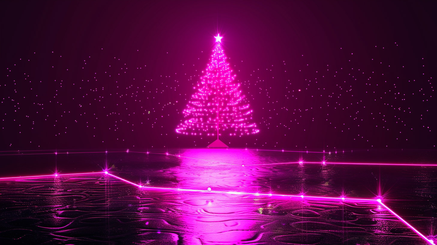 Decorate Your PC with Pink Christmas Tree Wallpaper