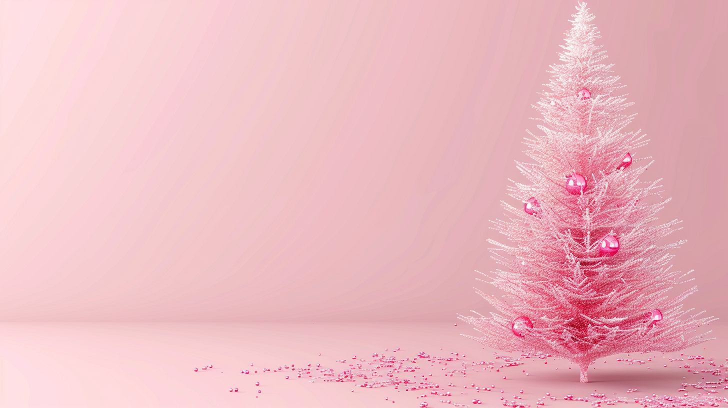 Free HD Wallpaper: Vibrant Pink Christmas Tree