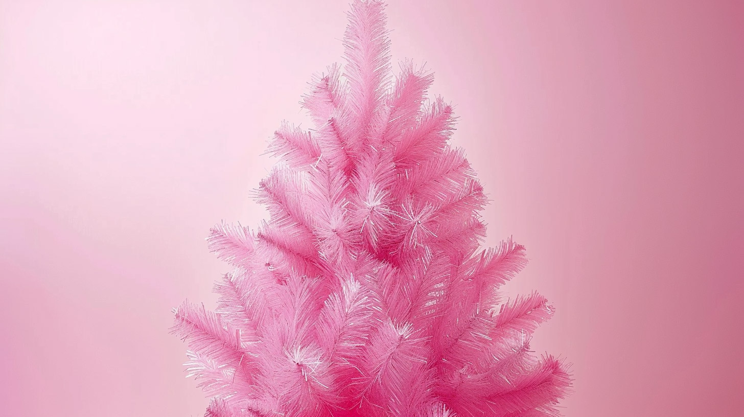 Free Wallpaper Featuring Pink Christmas Tree for PCs