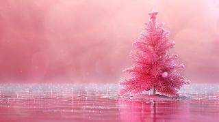 Christmas Spirit: Pink Tree HD Wallpaper for Your Screen