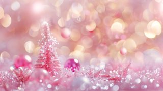 Stunning Ultra HD Pink Christmas Tree Background Free Download