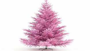 Vibrant Pink Christmas Tree HD Wallpaper for Desktop