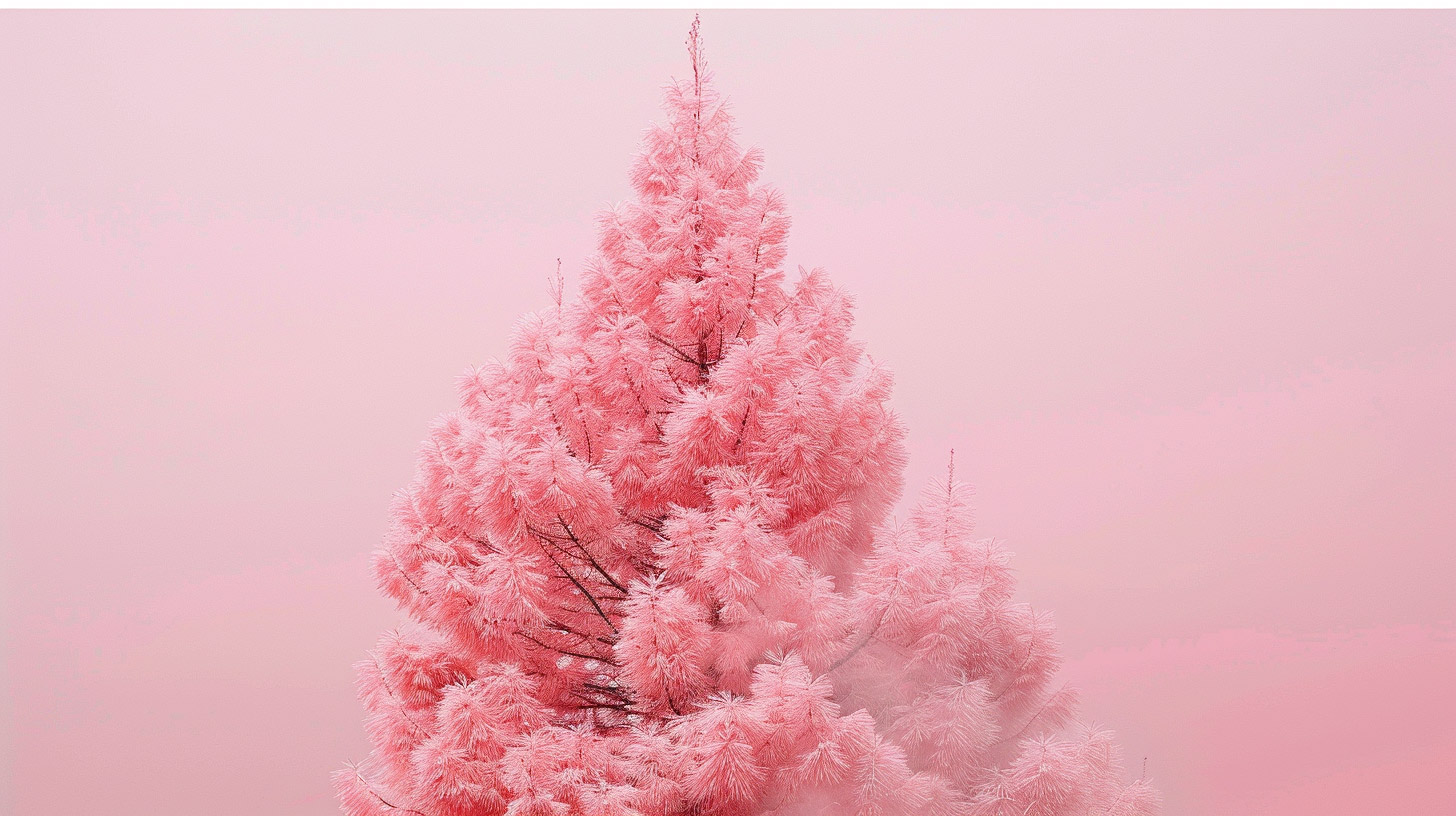 Immerse in Pink Christmas Tree Aesthetic HD Wallpapers