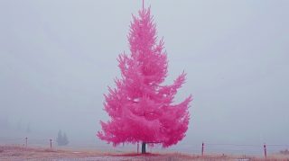 Vibrant Pink Christmas Tree Desktop Backgrounds in 1920x1080