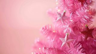 High Definition Pink Christmas Tree Wallpaper for Home