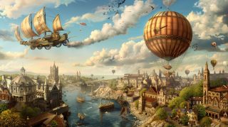 Unique HD Pics: Steampunk City Digital Wallpaper