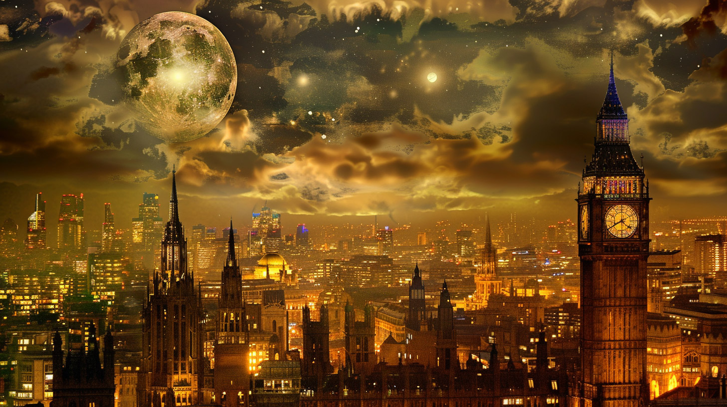 Steampunk City Wallpaper for Creative Desktop Backgrounds