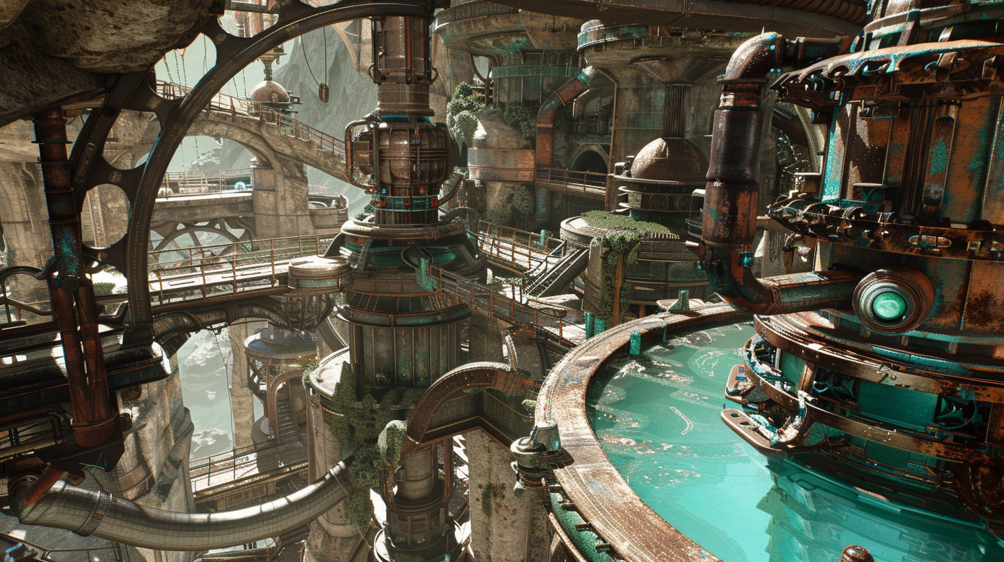 Stunning 1920x1080 HD Pictures of Steampunk Cities