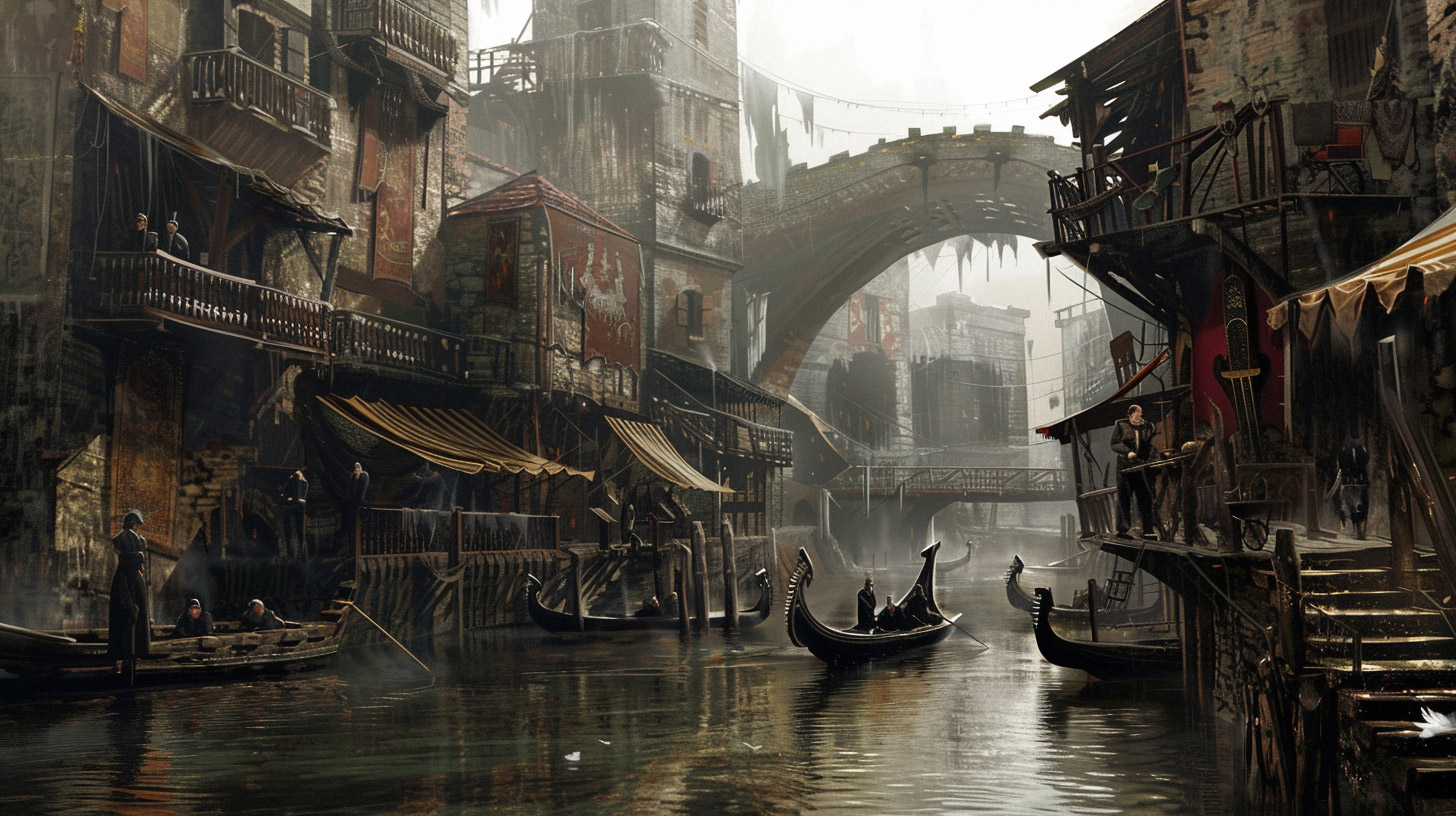 Steampunk City Wallpaper for Desktop in 16:9 Format