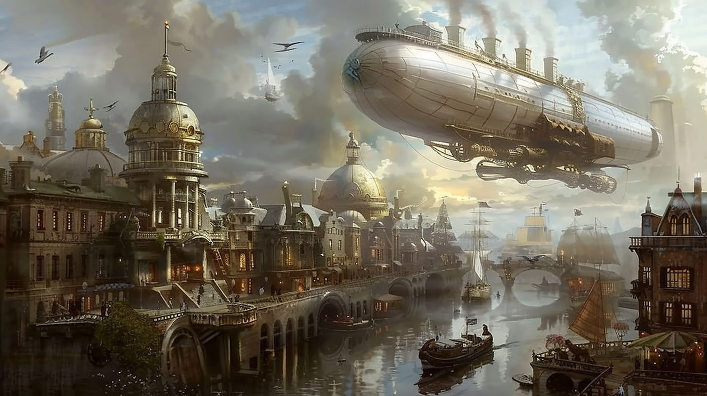 Breathtaking 8K Images of Steampunk City for PCs