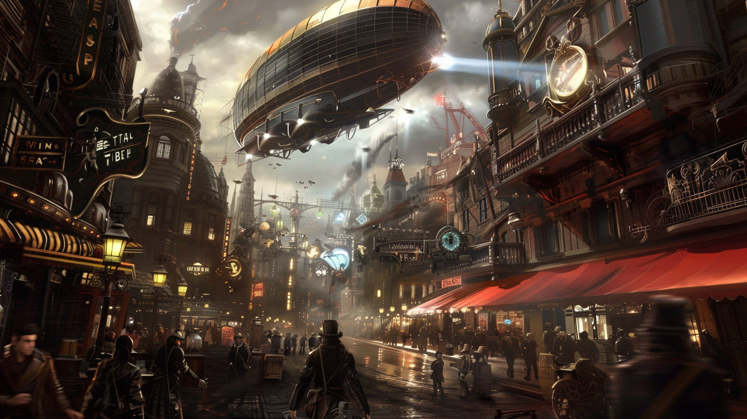 Download 4K Steampunk City Digital Background Images Free