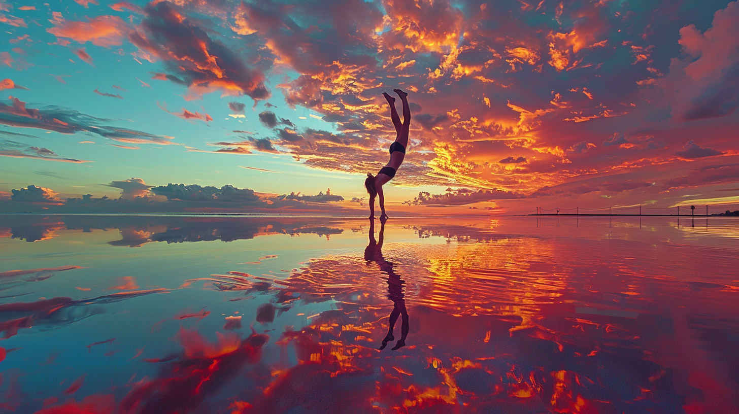 Pictures of Sunset Gymnast: HD Wallpaper for PC