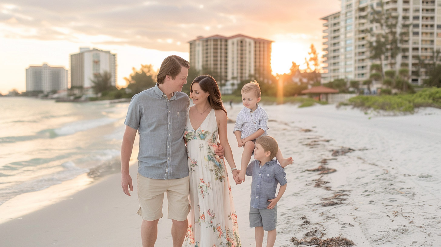 Free HD Wallpaper: Sunset Beach Family Photoshoot Inspiration