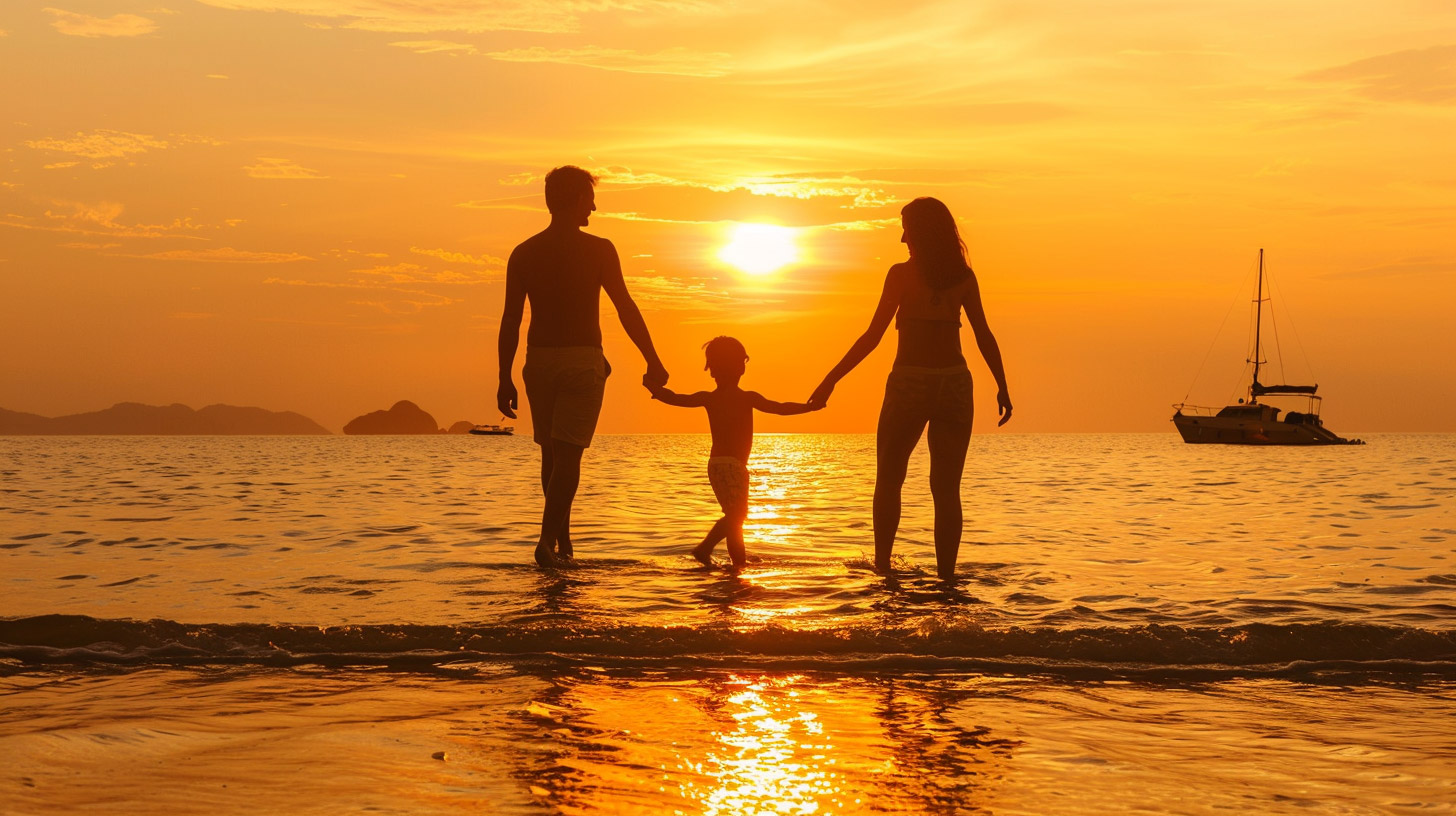 Ultra HD Desktop Backgrounds Featuring Sunset Family Scenes