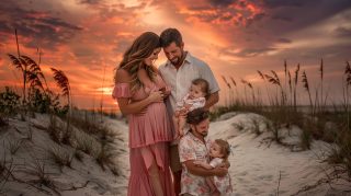 Free HD Wallpaper: Sunset Family Moments Captured in 4K