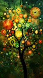 Stunning Abstract Tree of Life for iPhone Background