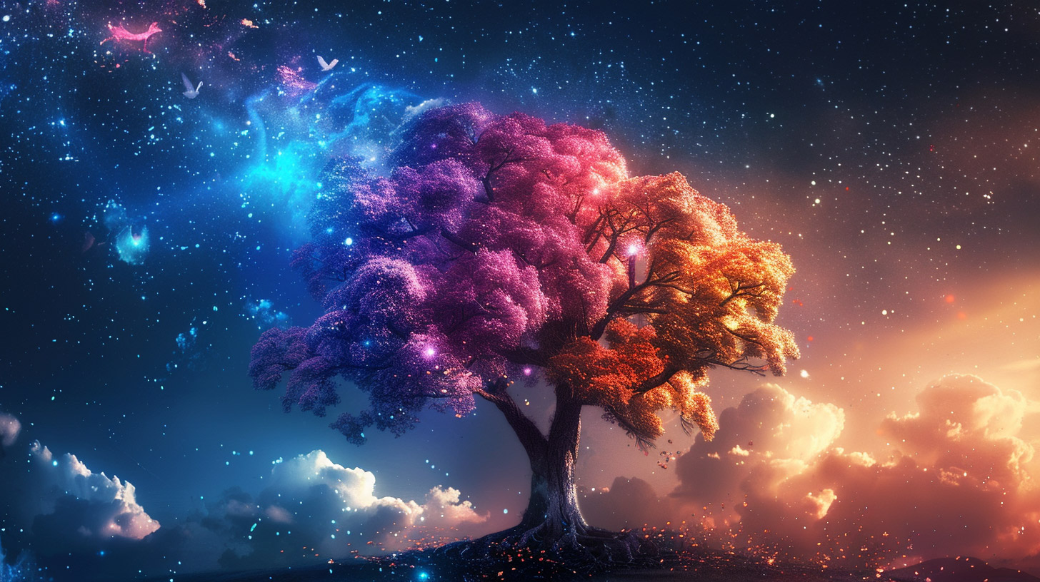 Creative AI Wallpapers: Abstract Tree of Life Edition