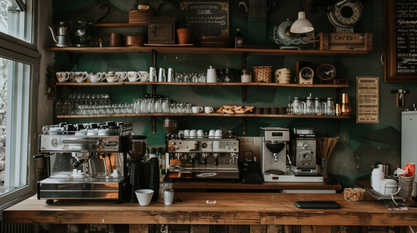 Free Digital Background of a Cozy Coffee Shop