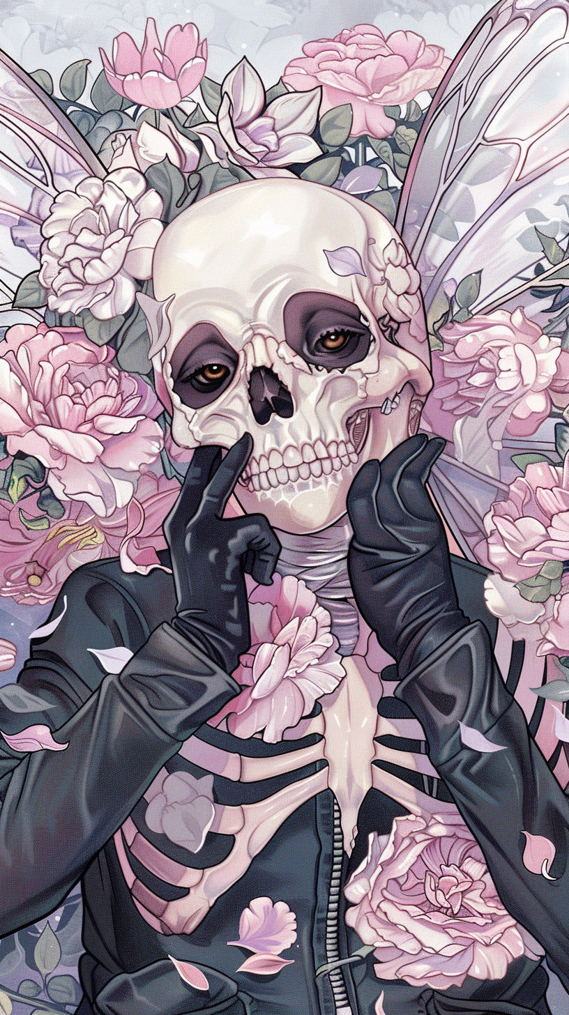 Aesthetic Creepy Pastel Goth Wallpaper for Mobile Devices