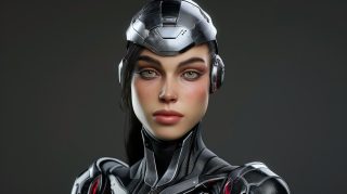 AI Female Cyborg: 8K Ultra HD Stock Photos