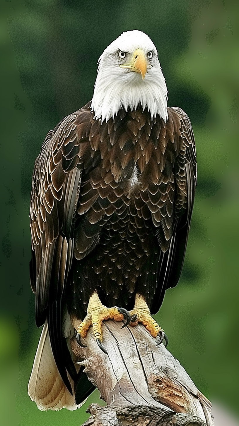 Majestic Bald Eagle Wallpaper for Mobile in 9:16 Format