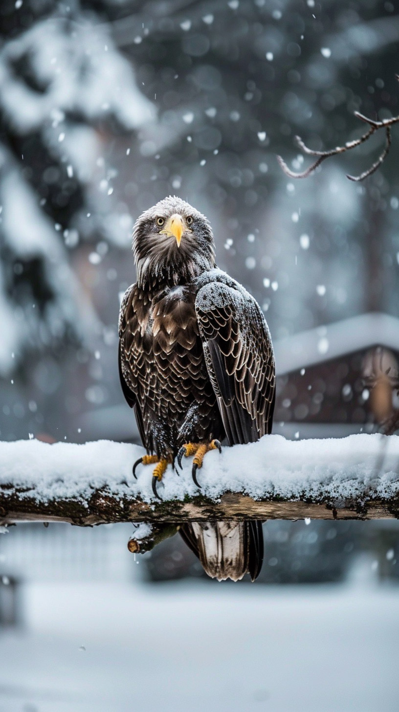 Free Download: American Flag Bald Eagle Background for iPhone