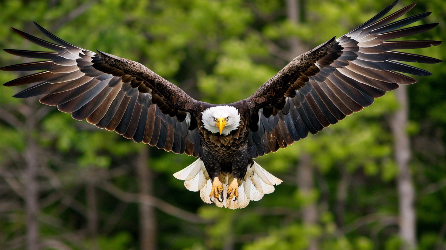 4K American Flag Bald Eagle Desktop Background