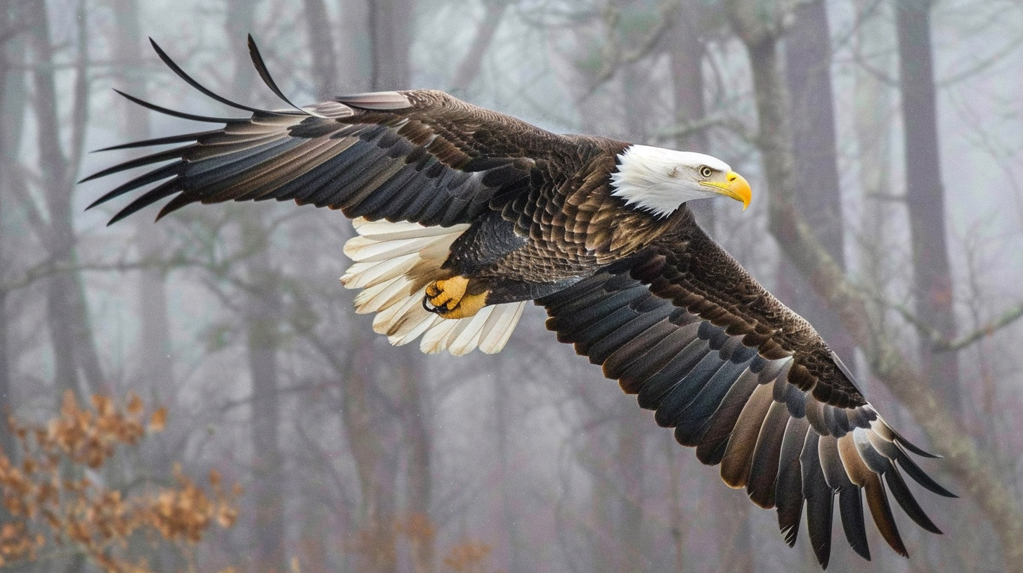 AI Wallpaper: Beautiful Bald Eagle HD Background