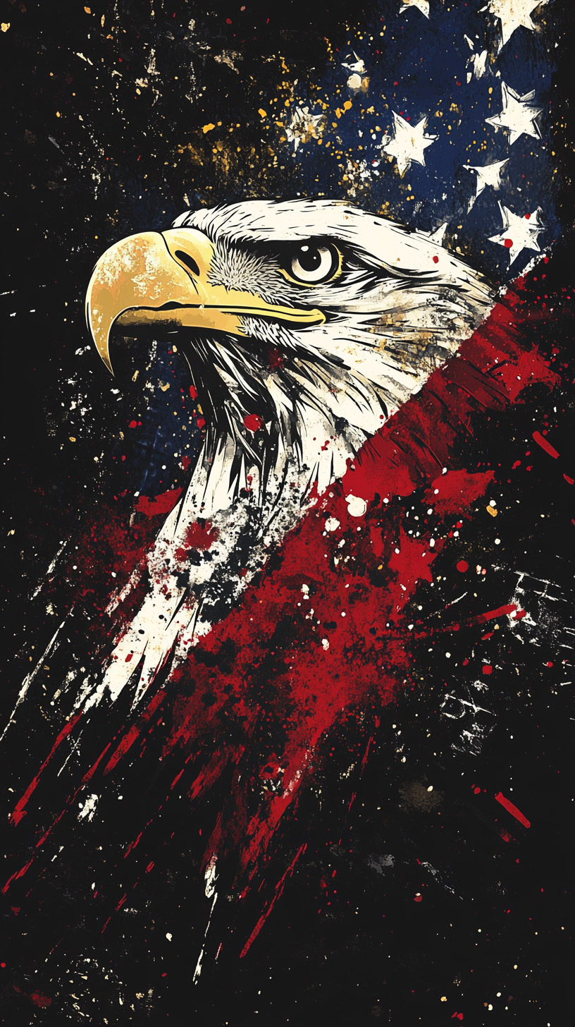 High-Definition American Flag Eagle Picture for Mobile