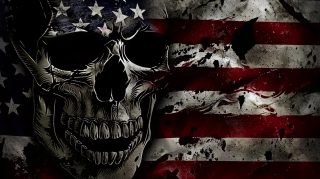 American Flag Skull Wallpaper for Ultra HD Desktop