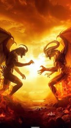 Enhance Your Phone with Angel-Demon Background Images