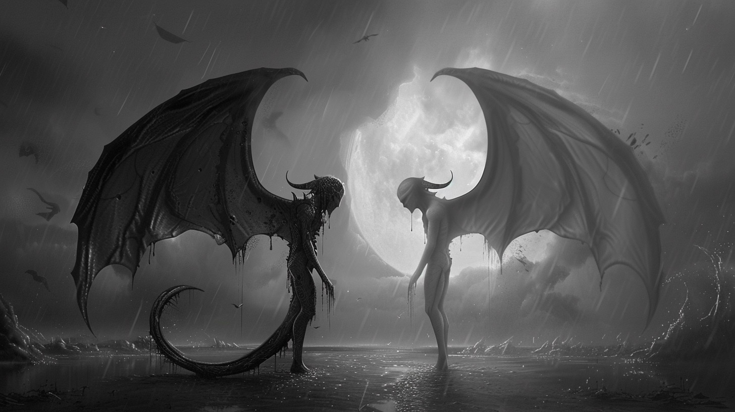 Download 8K Angel and Demon Wings Desktop Background