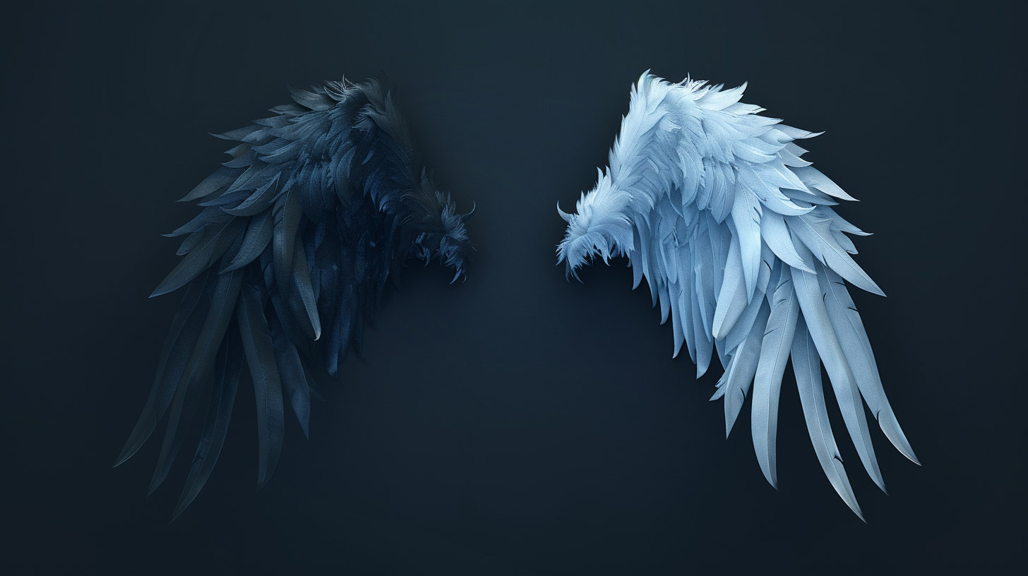 High-Definition Wallpaper for Desktop: Angel and Demon Wings