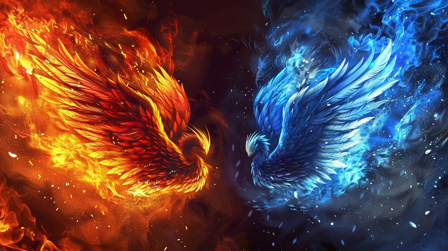 Free AI Wallpaper: Angel and Demon Wings in HD