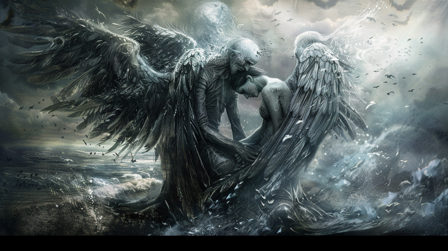 AI Wallpaper: Enchanting Angels and Demons Artwork