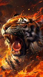 Captivating Angry Fire Tiger Wallpapers for Android Users