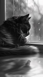 Elegant Black and White Cat Images for Mobile Use