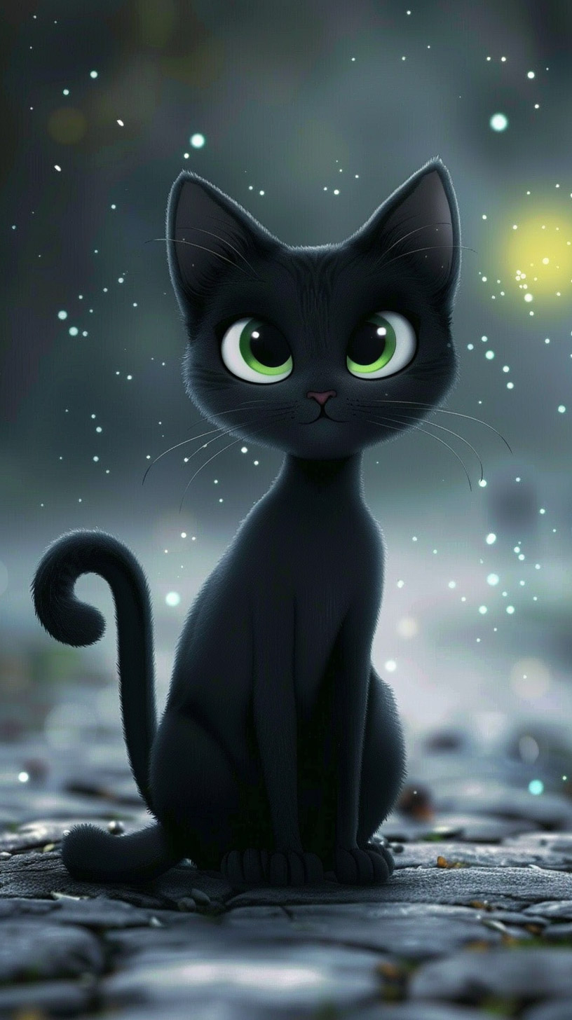 Download Free Anime Black Cat HD Wallpaper Today