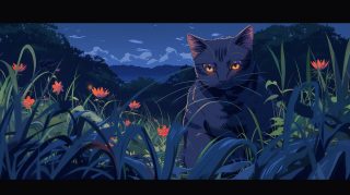 8K Anime Black Cat Images for Free Download